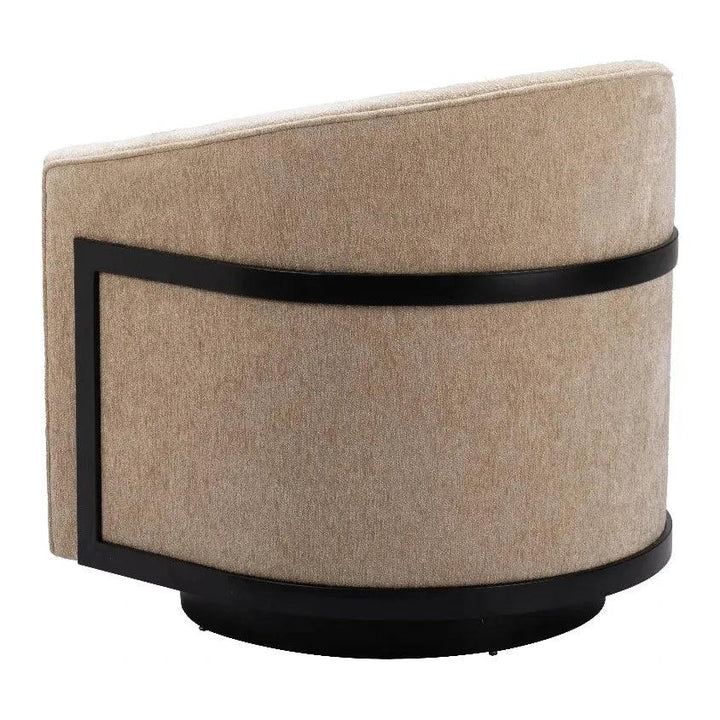 Hanko Golden Beige Swivel Chair - LOOMLAN - Zuo Modern - Club Chairs