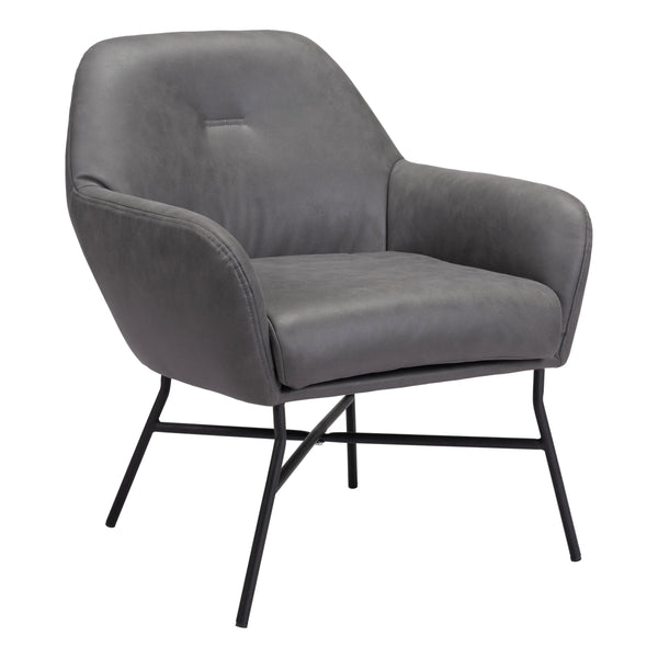 Hans Accent Chair Vintage Gray Club Chairs LOOMLAN By Zuo Modern