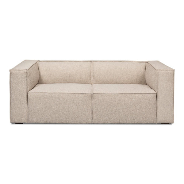 Harland Sofa Beige Linen Upholstery-Sofas & Loveseats-Sarreid-LOOMLAN