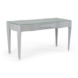 Harlee Glass Topped Grey Desk-Home Office Desks-Wildwood-LOOMLAN