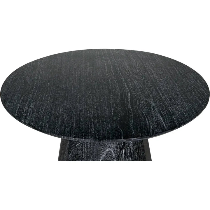 Harlow Wood Black Round Coffee Table - LOOMLAN - Noir - Coffee Tables