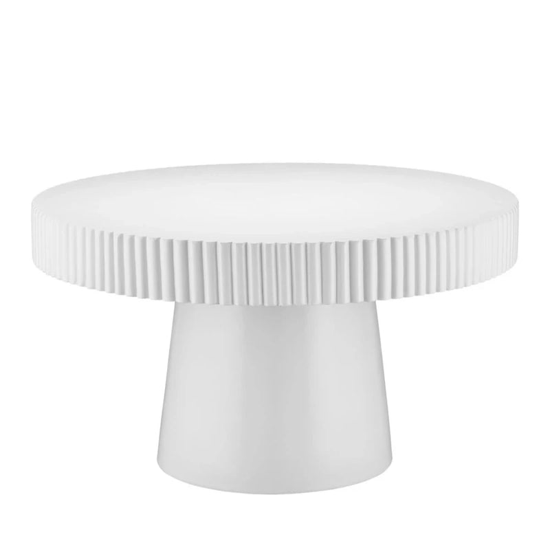 Harlow White Concrete Outdoor Cocktail Table