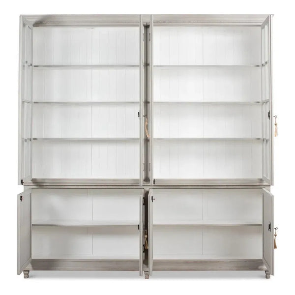 Harper Glass Doors Front Curio Bookcase Cabinets