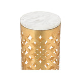 Harper Iron Based Golden Pedestal-Side Tables-Chelsea House-LOOMLAN