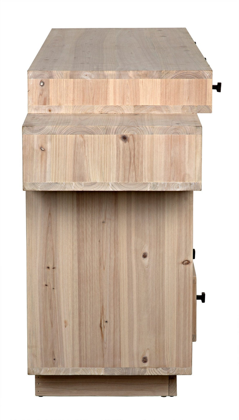 Harry Bleached Old Wood Sideboard-Sideboards-Noir-LOOMLAN