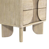 Haru Elegant Designed Wooden Nightstand-Nightstands-LH Imports-LOOMLAN