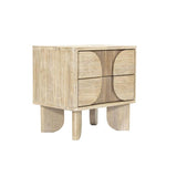 Haru Elegant Designed Wooden Nightstand-Nightstands-LH Imports-LOOMLAN