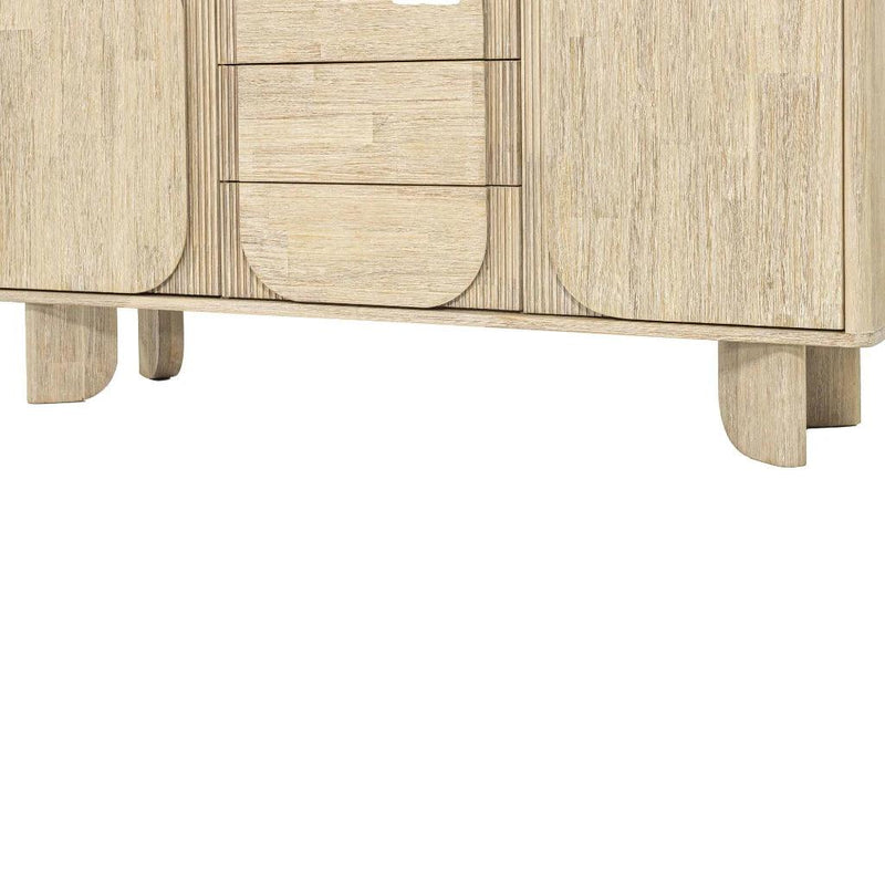 Haru Wooden 5 Center Drawer Sideboard