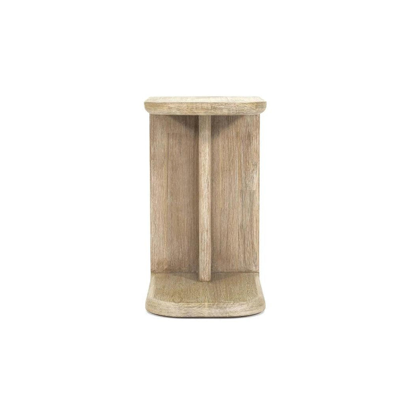 Haru Wooden C-Shaped Stylish Side Table-Side Tables-LH Imports-LOOMLAN