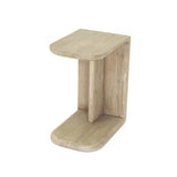 Haru Wooden C-Shaped Stylish Side Table-Side Tables-LH Imports-LOOMLAN