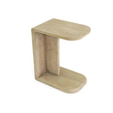 Haru Wooden C-Shaped Stylish Side Table-Side Tables-LH Imports-LOOMLAN