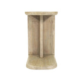 Haru Wooden C-Shaped Stylish Side Table-Side Tables-LH Imports-LOOMLAN