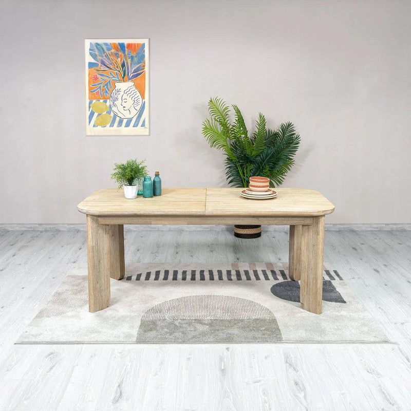 Haru Wooden Extension Dining Table-Dining Tables-LH Imports-LOOMLAN