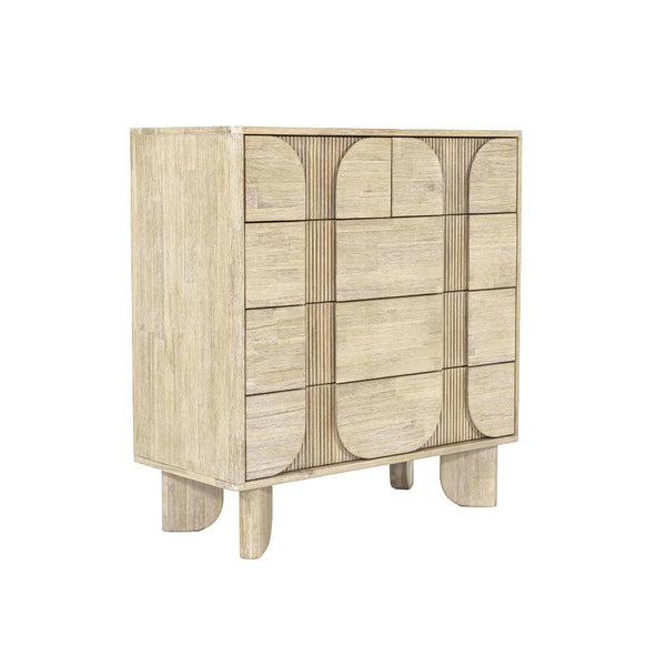 Haru Wooden Modern 5 Drawer Chest-Chests-LH Imports-LOOMLAN