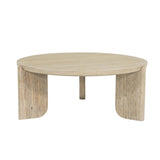 Haru Wooden Round Coffee Table-Coffee Tables-LH Imports-LOOMLAN