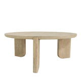 Haru Wooden Round Coffee Table-Coffee Tables-LH Imports-LOOMLAN