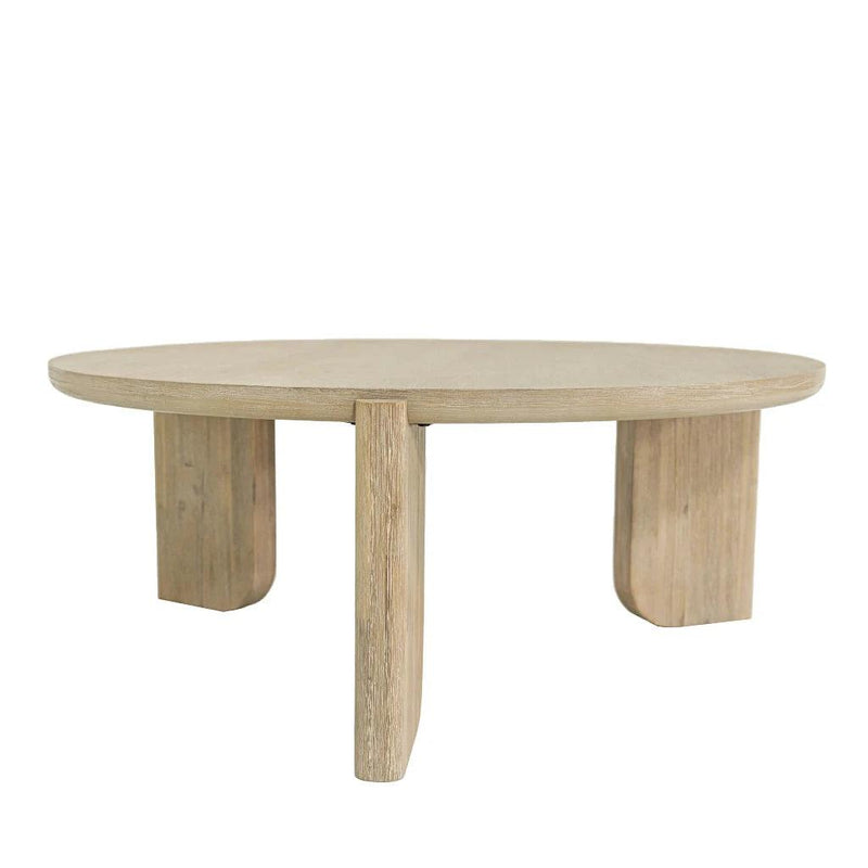 Haru Wooden Round Coffee Table-Coffee Tables-LH Imports-LOOMLAN