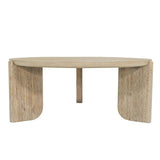 Haru Wooden Round Coffee Table-Coffee Tables-LH Imports-LOOMLAN