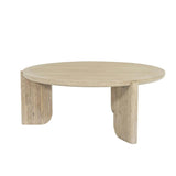 Haru Wooden Round Coffee Table-Coffee Tables-LH Imports-LOOMLAN