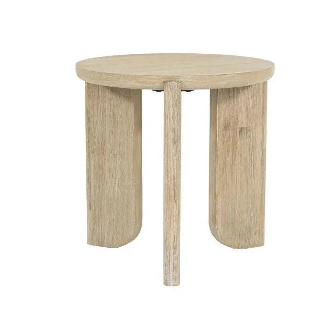 Round Acacia Wood Side Table 19.7 Inch | LOOMLAN
