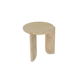 Haru Wooden Round Side Table-Side Tables-LH Imports-LOOMLAN