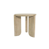 Haru Wooden Round Side Table-Side Tables-LH Imports-LOOMLAN