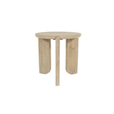 Haru Wooden Round Side Table-Side Tables-LH Imports-LOOMLAN