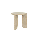 Haru Wooden Round Side Table-Side Tables-LH Imports-LOOMLAN