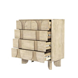 Haru Wooden Modern 5 Drawer Chest