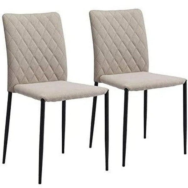 Harve Dining Chair (Set of 2) Beige Dining Chairs LOOMLAN By Zuo Modern