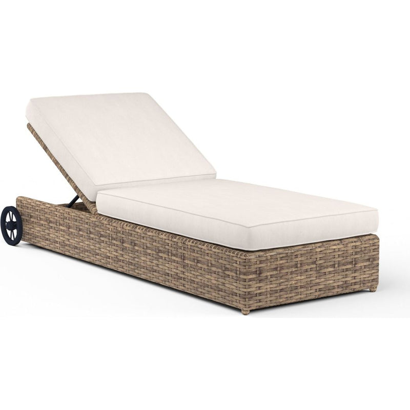 Havana Sunbrella Adjustable Outdoor Chaise-Outdoor Chaises-Sunset West-Canvas Natural-LOOMLAN