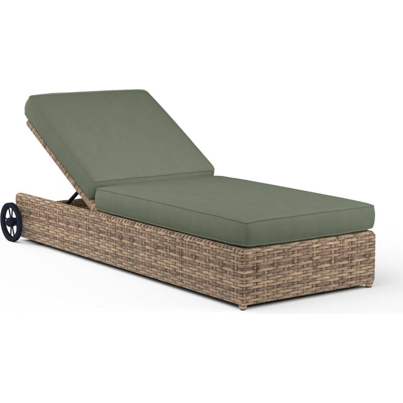 Havana Sunbrella Adjustable Outdoor Chaise-Outdoor Chaises-Sunset West-Cast Sage-LOOMLAN