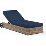 Havana Sunbrella Adjustable Outdoor Chaise-Outdoor Chaises-Sunset West-Spectrum Indigo-LOOMLAN