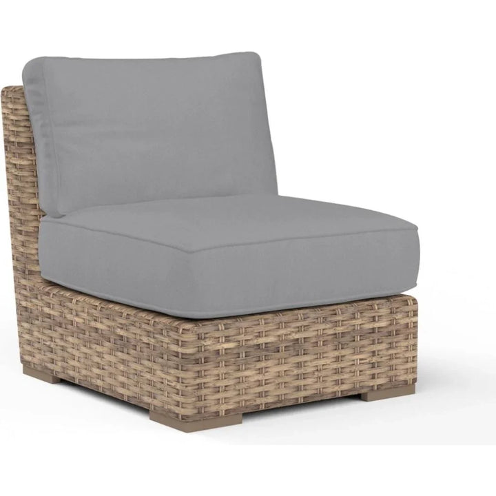 Havana Sunbrella Armless Outdoor Club Chair-Outdoor Accent Chairs-Sunset West-Canvas Granite-LOOMLAN