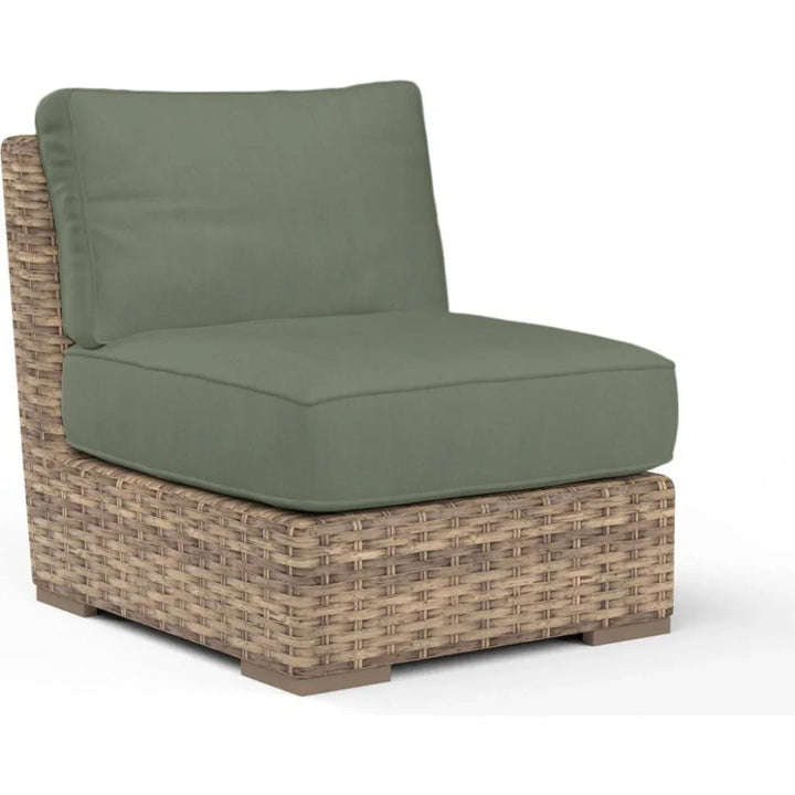 Havana Sunbrella Armless Outdoor Club Chair-Outdoor Accent Chairs-Sunset West-Cast Sage-LOOMLAN