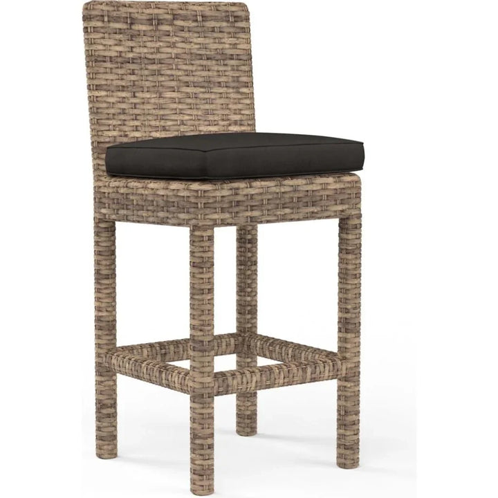 Havana Sunbrella Outdoor Barstool-Outdoor Bar Stools-Sunset West-Spectrum Carbon-LOOMLAN