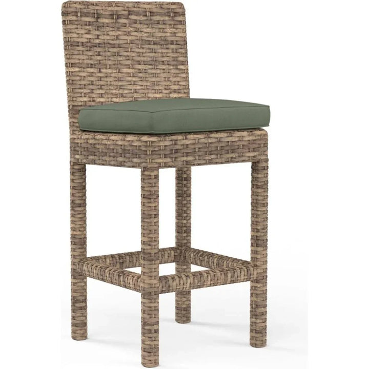 Havana Sunbrella Outdoor Barstool-Outdoor Bar Stools-Sunset West-Cast Sage-LOOMLAN