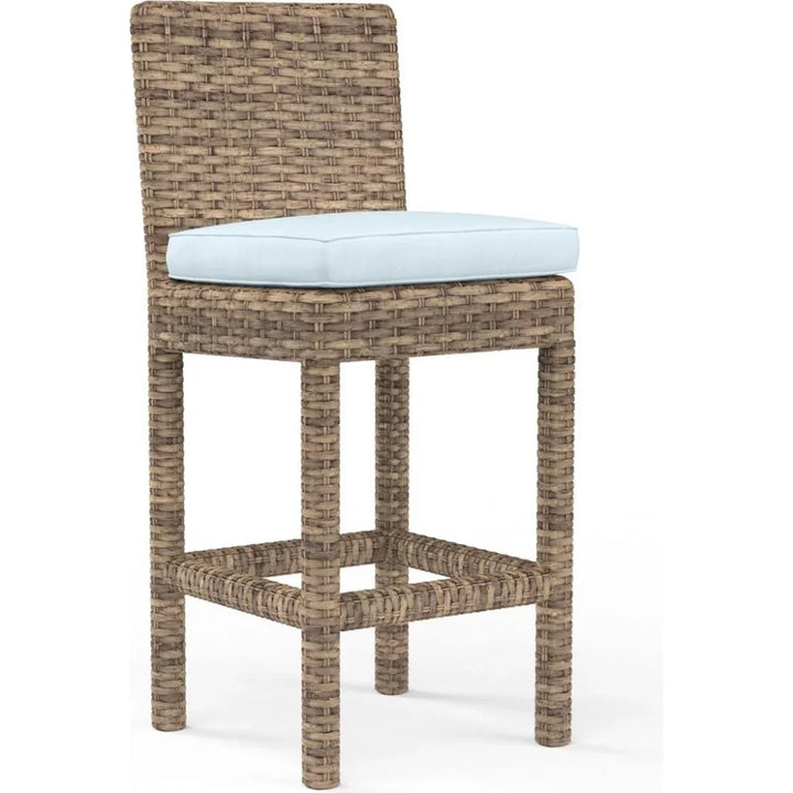 Havana Sunbrella Outdoor Barstool-Outdoor Bar Stools-Sunset West-Canvas Skyline-LOOMLAN
