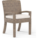 Havana Sunbrella Outdoor Dining Armchair 2PC-Outdoor Dining Chairs-Sunset West-Canvas Natural-LOOMLAN