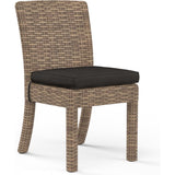 Havana Sunbrella Outdoor Dining Chair 2PC-Outdoor Dining Chairs-Sunset West-Spectrum Carbon-LOOMLAN