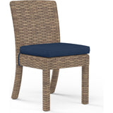 Havana Sunbrella Outdoor Dining Chair 2PC-Outdoor Dining Chairs-Sunset West-Spectrum Indigo-LOOMLAN