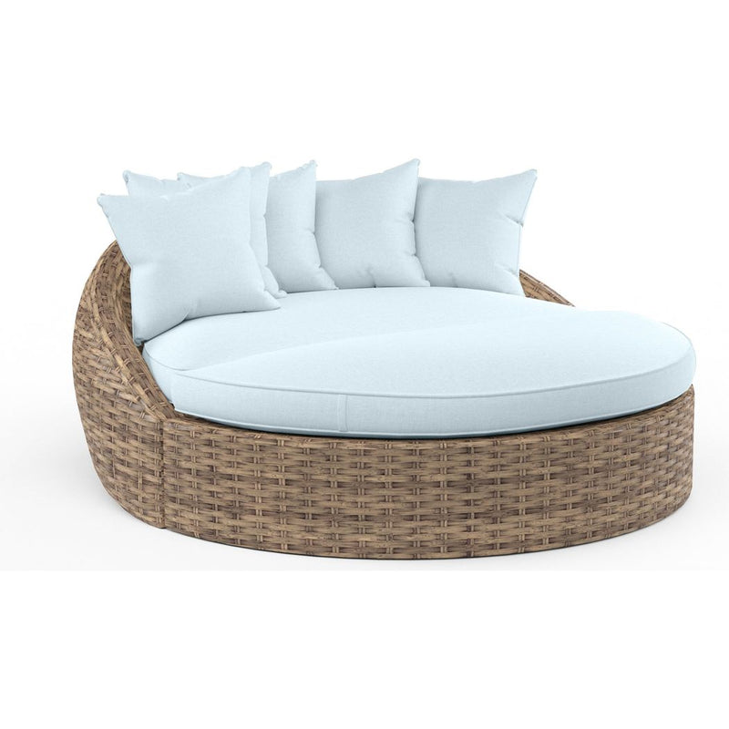 Havana Sunbrella Round Outdoor Daybed-Outdoor Daybeds-Sunset West-Canvas Skyline-LOOMLAN