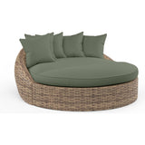 Havana Sunbrella Round Outdoor Daybed-Outdoor Daybeds-Sunset West-Cast Sage-LOOMLAN