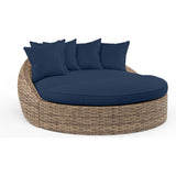 Havana Sunbrella Round Outdoor Daybed-Outdoor Daybeds-Sunset West-Spectrum Indigo-LOOMLAN