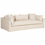 Haven 96" Lounge Slipcover Sofa Bisque Espresso Sofas & Loveseats LOOMLAN By Essentials For Living