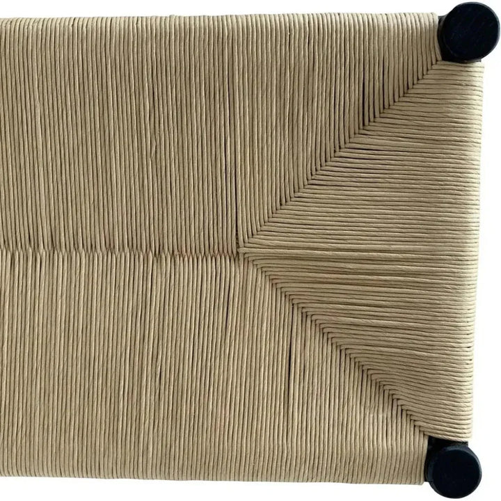 Hawthorn Black Small Wood & Rope Seat Bench - LOOMLAN - Moe's Home - Bedroom Benches