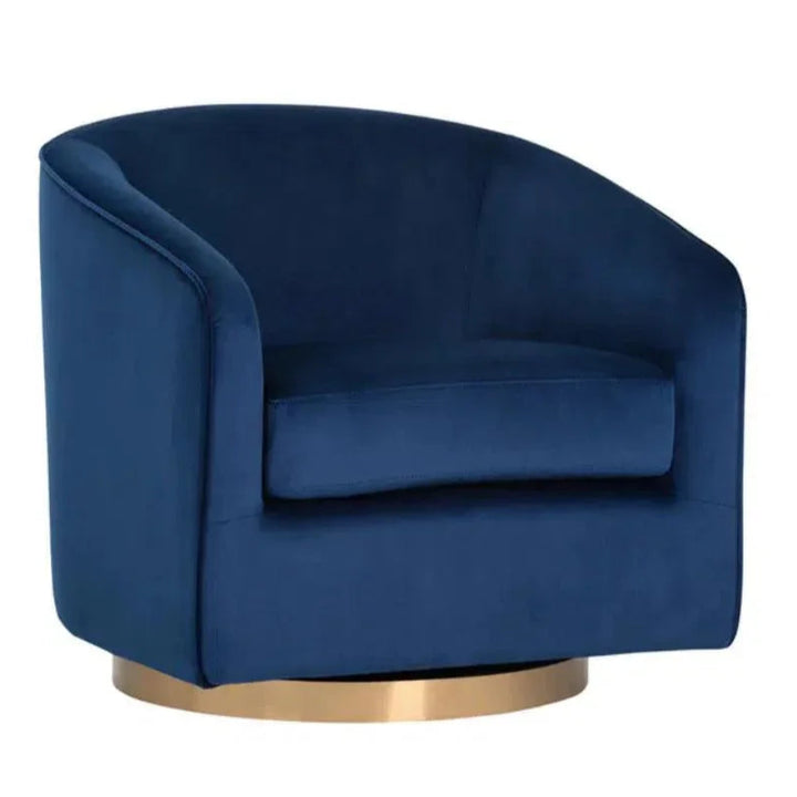 Hazel Fabric Swivel Lounge Chair - LOOMLAN - SUNPAN - Club Chairs