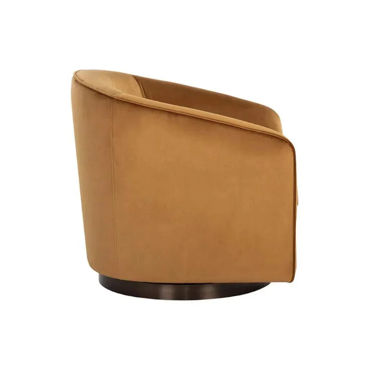 Hazel Fabric Swivel Lounge Chair - LOOMLAN - SUNPAN - Club Chairs