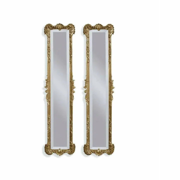 Helena 2 Panel Wall Mirrors 50" Rectangle Gold Leaf - LOOMLAN - Bassett Mirror - Wall Mirrors