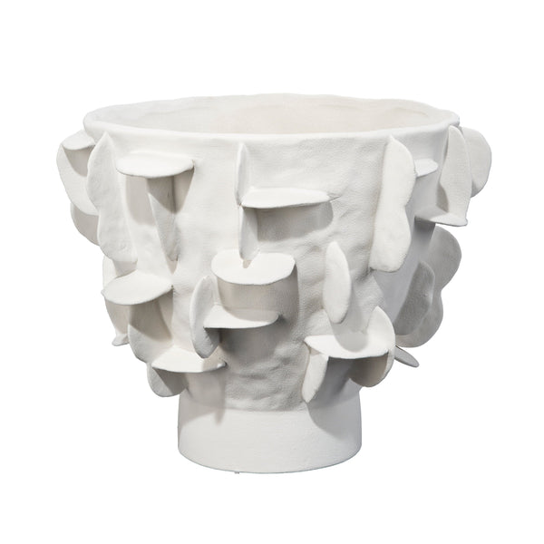 Helios Vase - White-Vases & Jars-Jamie Young-LOOMLAN